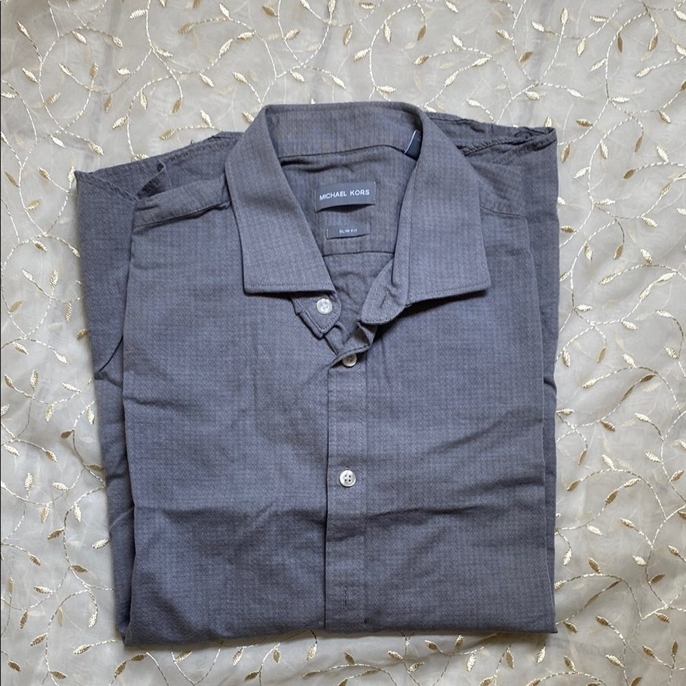 Michael Kors Gray Dress Shirt Classic Style
